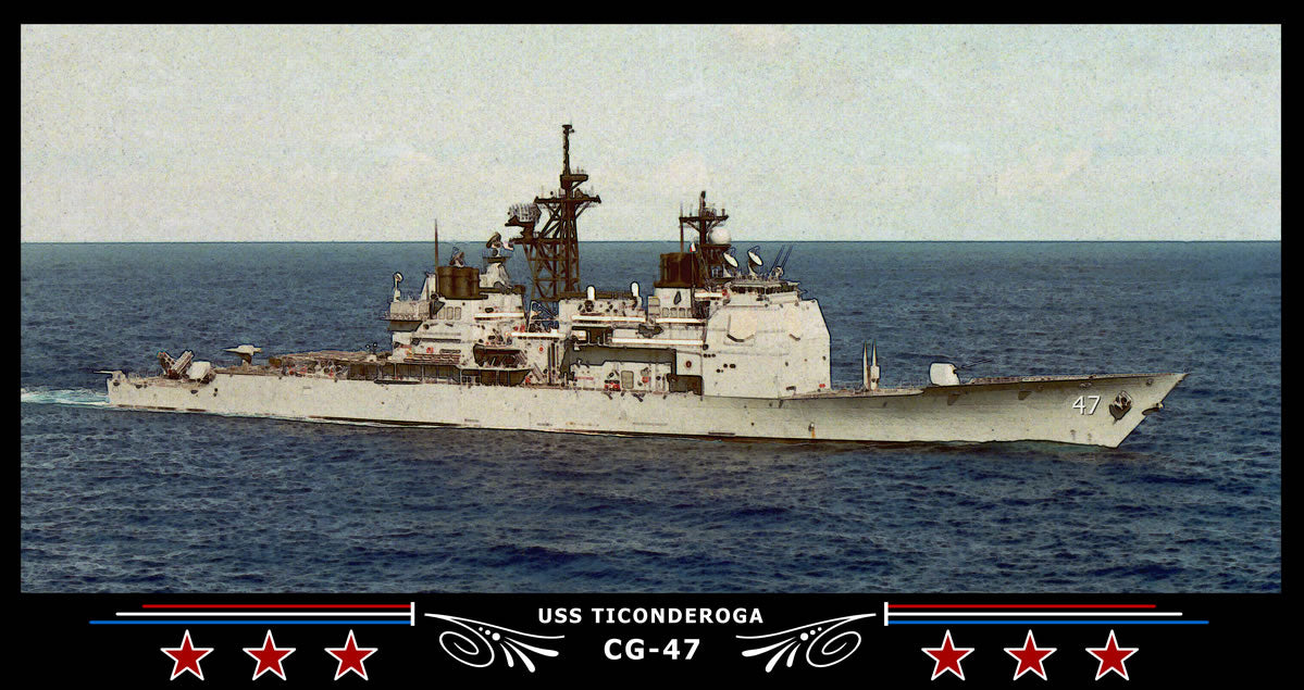 USS Ticonderoga CG-47 Art Print
