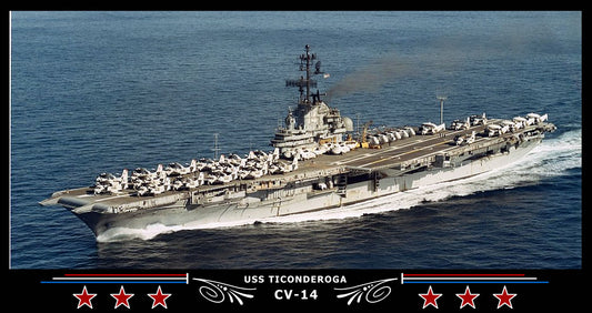 USS Ticonderoga CV-14 Art Print