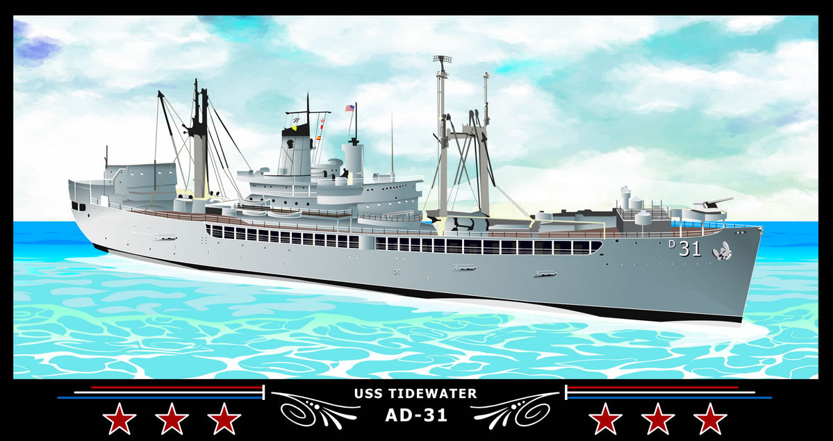 USS Tidewater AD-31 Art Print