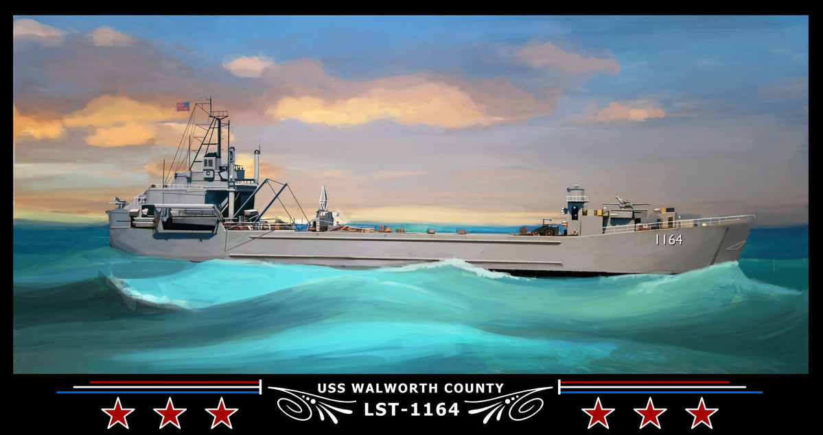 USS Walworth County LST-1164 Art Print