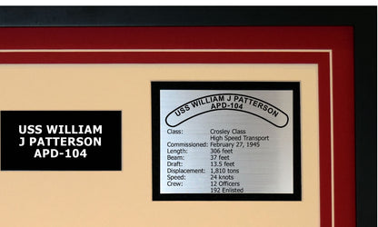 USS WILLIAM J PATTERSON APD-104 Detailed Image B