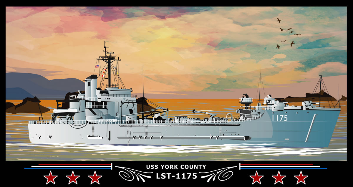 USS York County LST-1175 Art Print