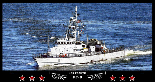 USS Zephyr PC-8 Art Print