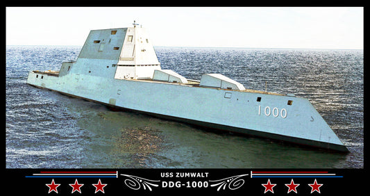 USS Zumwalt DDG-1000 Art Print