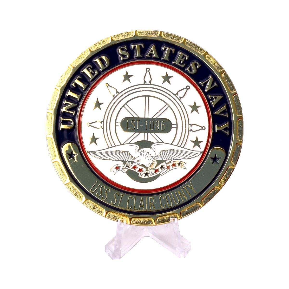 USS St Clair County LST-1096 Navy Ship Plaque