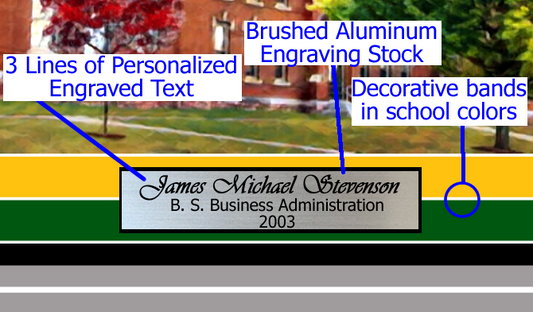 University of Vermont Framed and Engraved Art Print