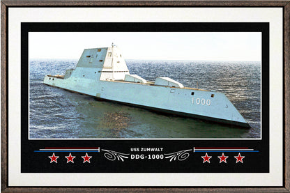 USS ZUMWALT DDG 1000 BOX FRAMED CANVAS ART WHITE
