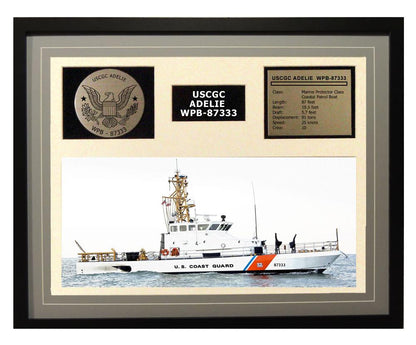USCGC Adelie WPB-87333 Framed Coast Guard Ship Display