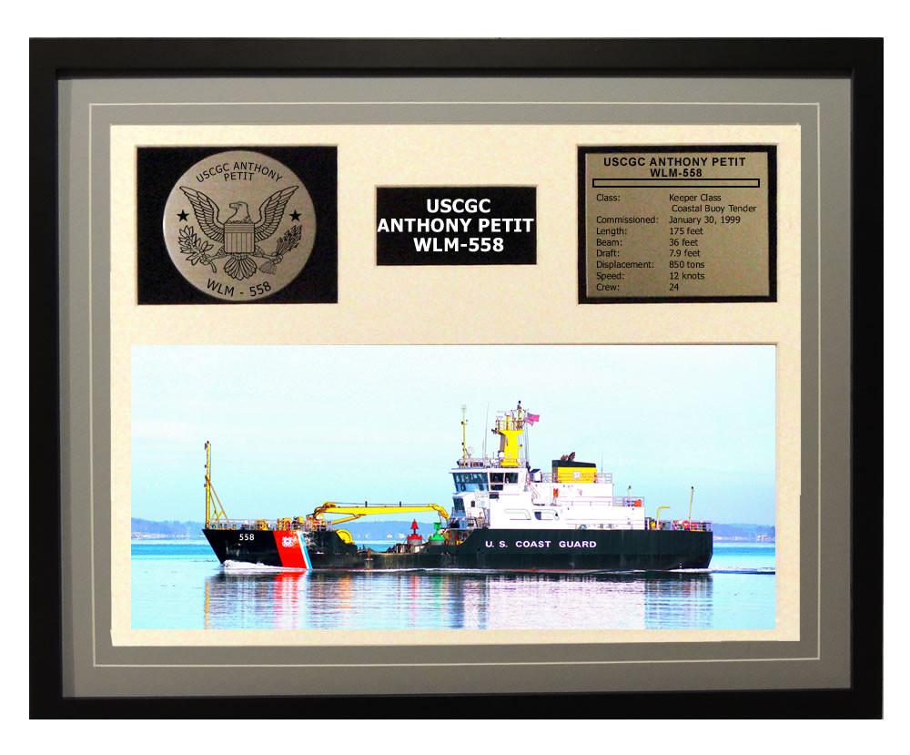 USCGC Anthony Petit WLM-558 Framed Coast Guard Ship Display