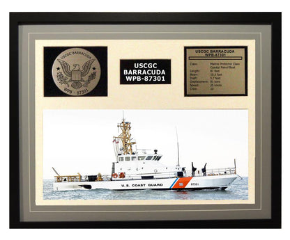 USCGC Barracuda WPB-87301 Framed Coast Guard Ship Display