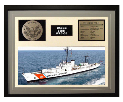 USCGC Bibb WPG-31 Framed Coast Guard Ship Display