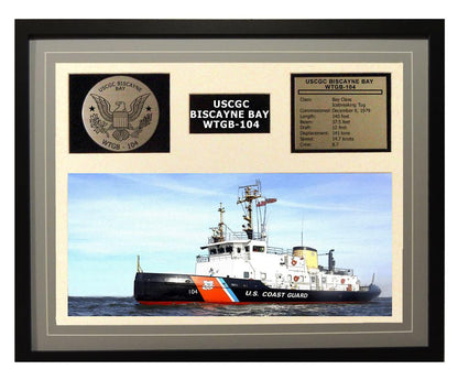 USCGC Biscayne Bay WTGB-104 Framed Coast Guard Ship Display