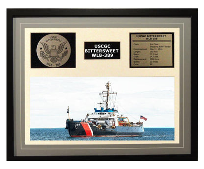 USCGC Bittersweet WLB-389 Framed Coast Guard Ship Display