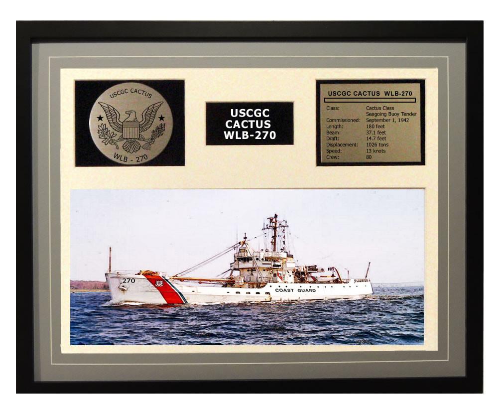 USCGC Cactus WLB-270 Framed Coast Guard Ship Display