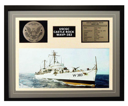 USCGC Castle Rock WAVP-383 Framed Coast Guard Ship Display