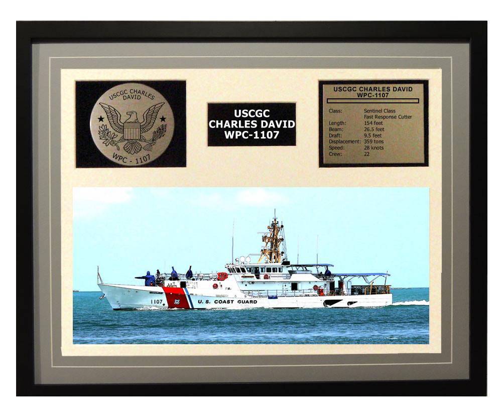 USCGC Charles David WPC-1107 Framed Coast Guard Ship Display