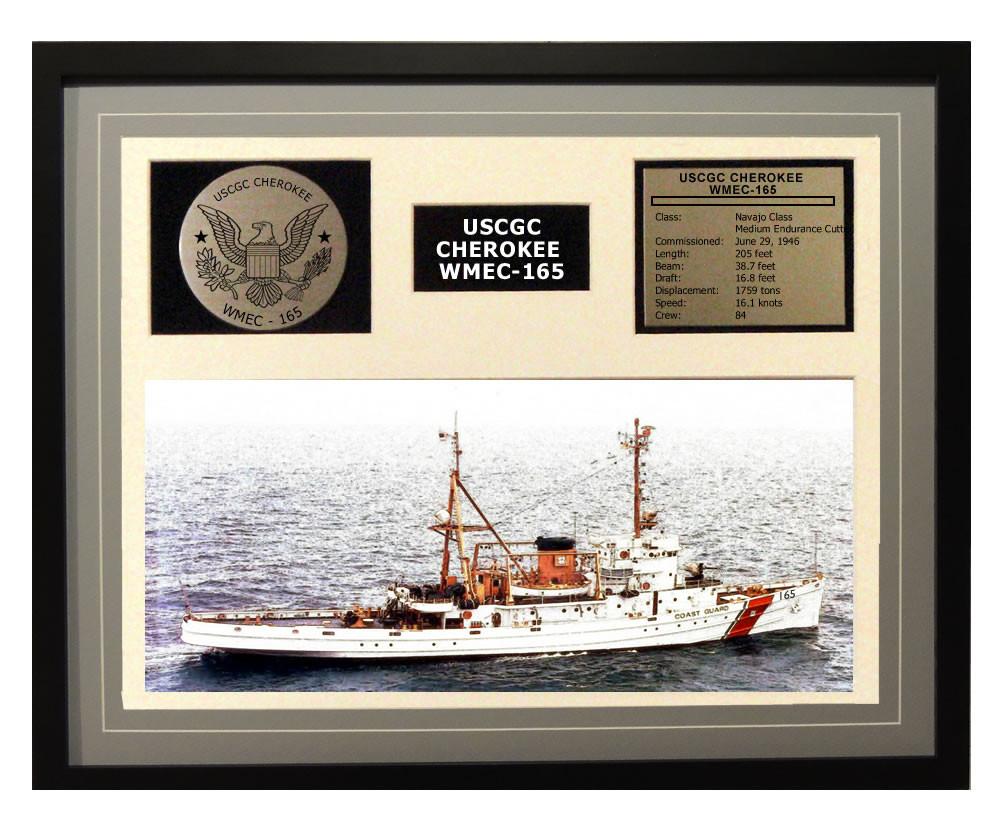 USCGC Cherokee WMEC-165 Framed Coast Guard Ship Display