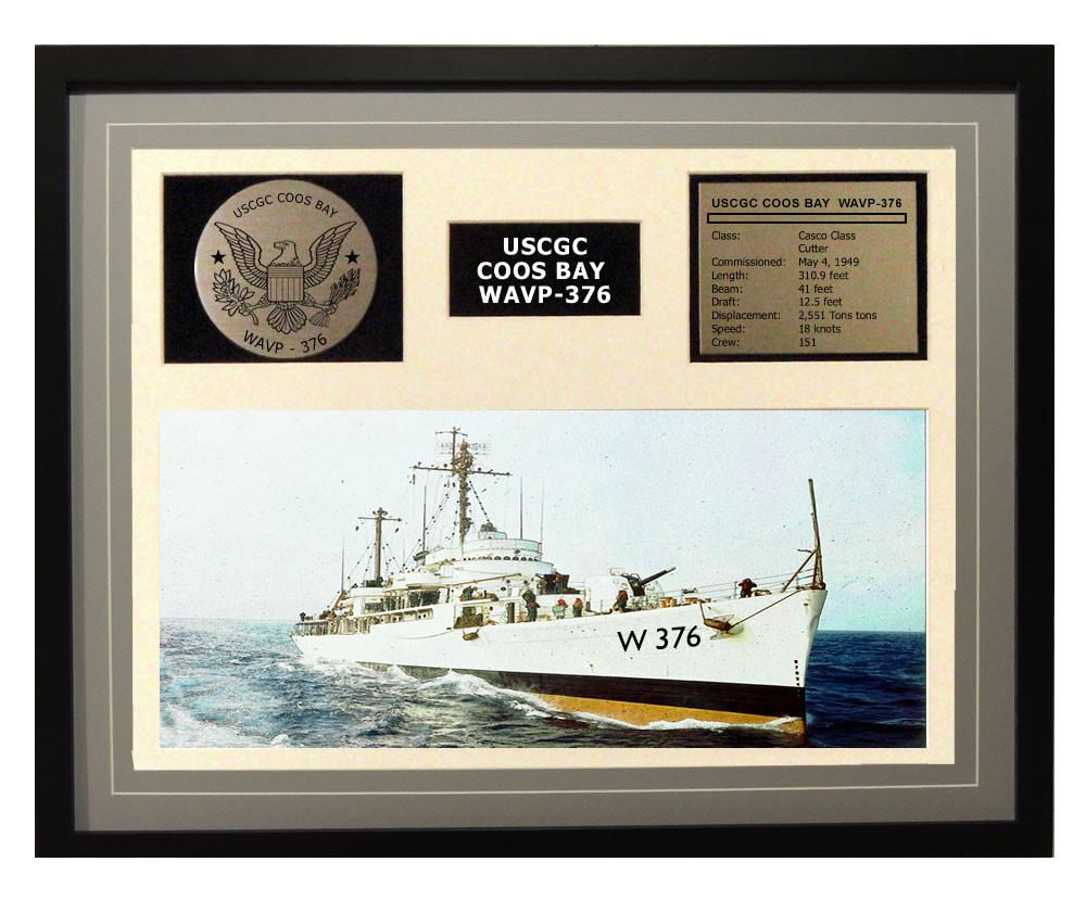 USCGC Coos Bay WAVP-376 Framed Coast Guard Ship Display