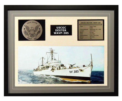 USCGC Dexter WAVP-385 Framed Coast Guard Ship Display