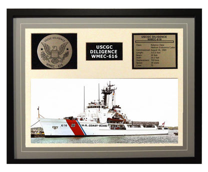 USCGC Diligence WMEC-616 Framed Coast Guard Ship Display