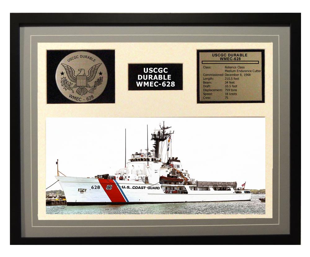 USCGC Durable WMEC-628 Framed Coast Guard Ship Display