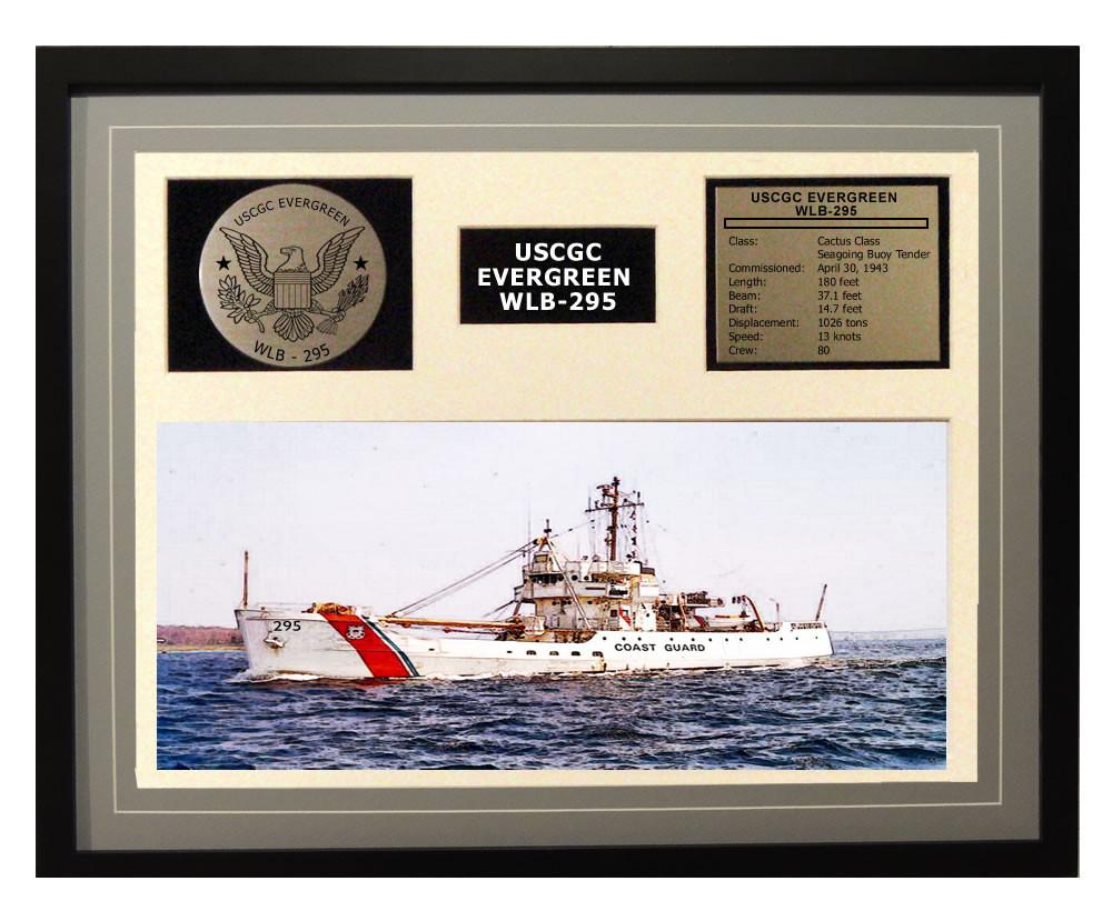 USCGC Evergreen WLB-295 Framed Coast Guard Ship Display