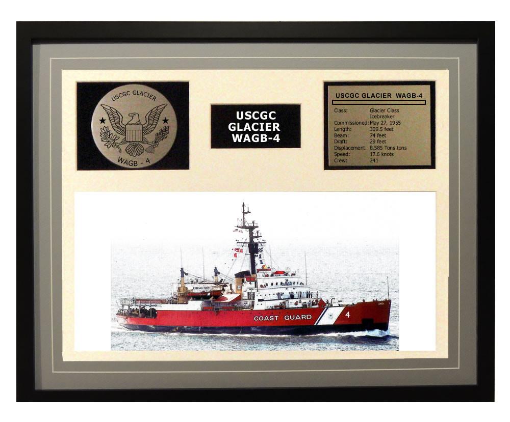 USCGC Glacier WAGB-4 Framed Coast Guard Ship Display