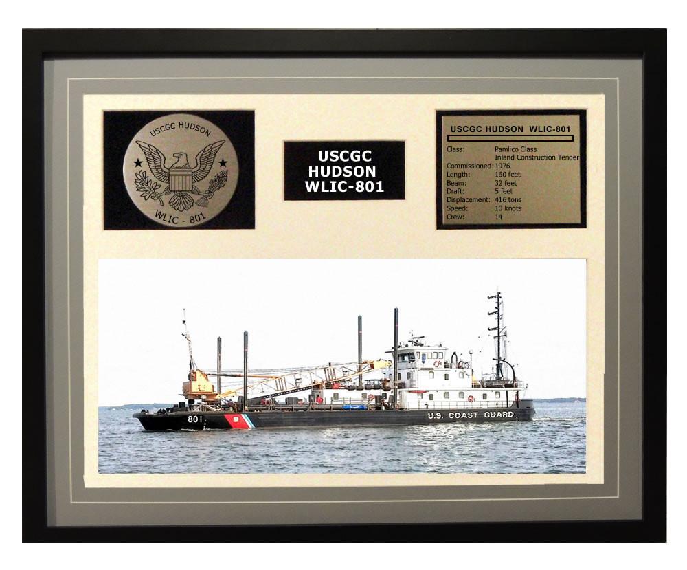 USCGC Hudson WLIC-801 Framed Coast Guard Ship Display