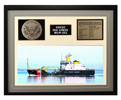 USCGC Ida Lewis WLM-551 Framed Coast Guard Ship Display