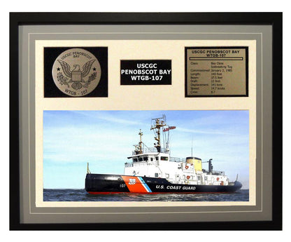USCGC Penobscot Bay WTGB-107 Framed Coast Guard Ship Display