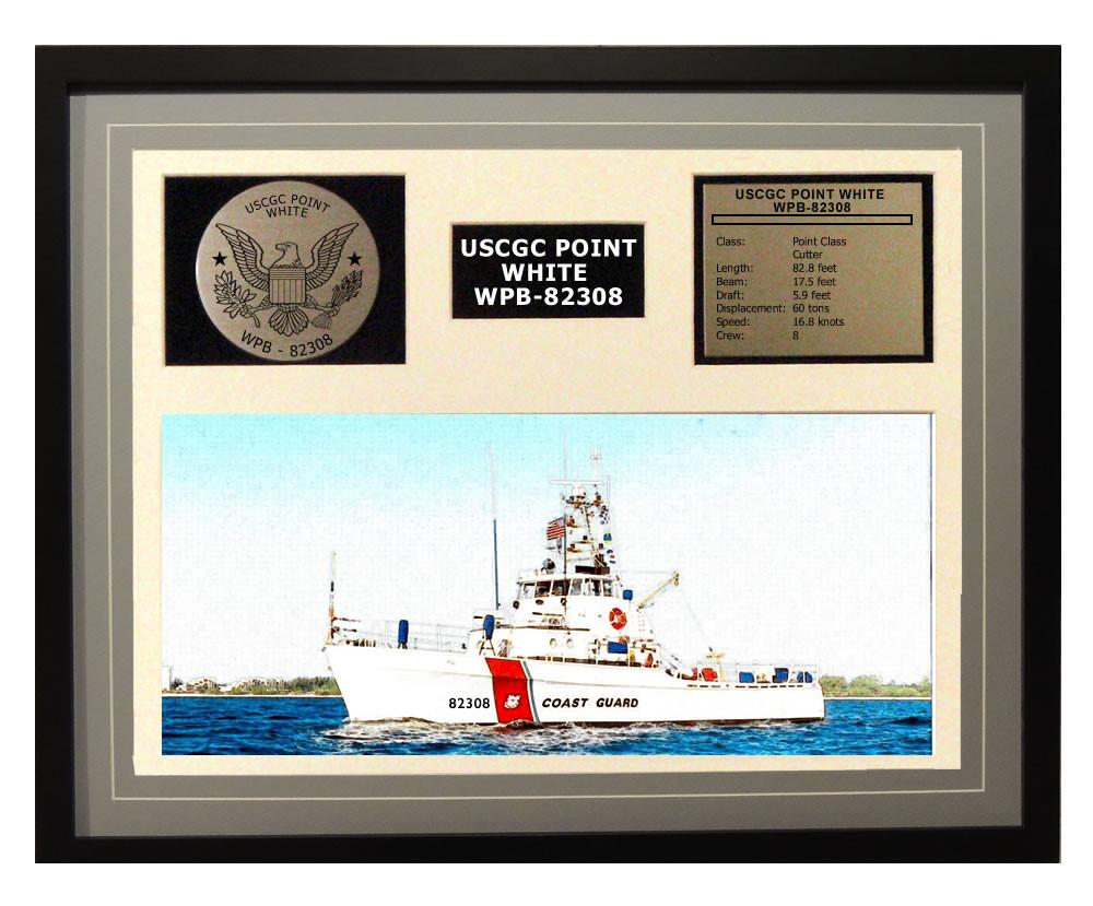 USCGC Point White WPB-82308 Framed Coast Guard Ship Display
