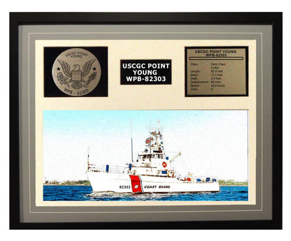 USCGC Point Young WPB-82303 Framed Coast Guard Ship Display