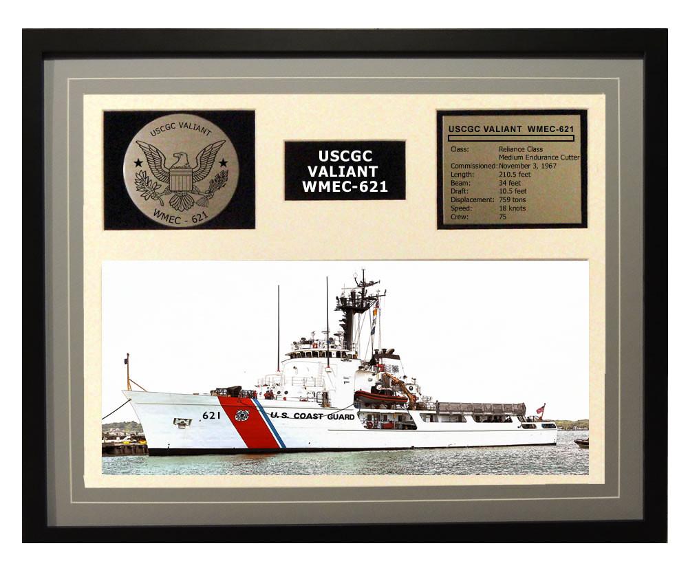 USCGC Valiant WMEC-621 Framed Coast Guard Ship Display