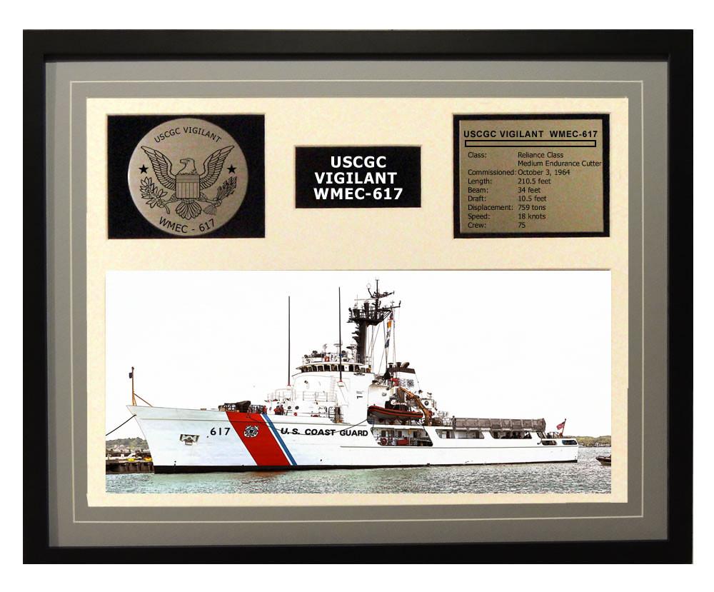USCGC Vigilant WMEC-617 Framed Coast Guard Ship Display